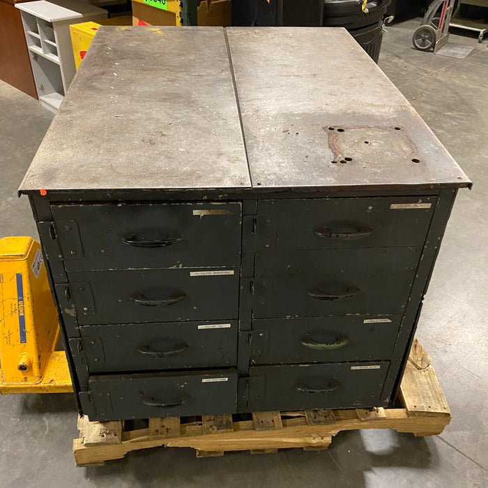 16 Drawer 2 Sided Metal Tool Cabinet