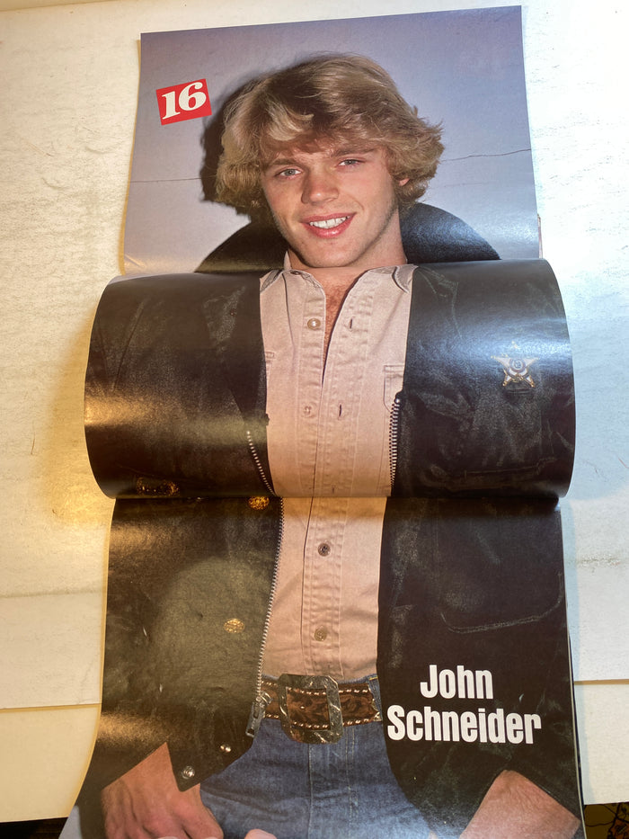 16 Magazine April 1981 John Schneider Matt Dillon w/ poster intact