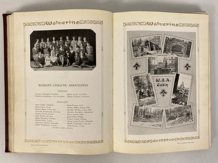 1929 Michigan State College "Wolverine" Yearbook HC