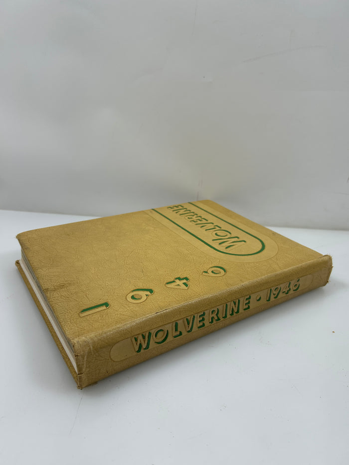 1946 "Wolverine" Michigan State College Yearbook  Separated Cover HC