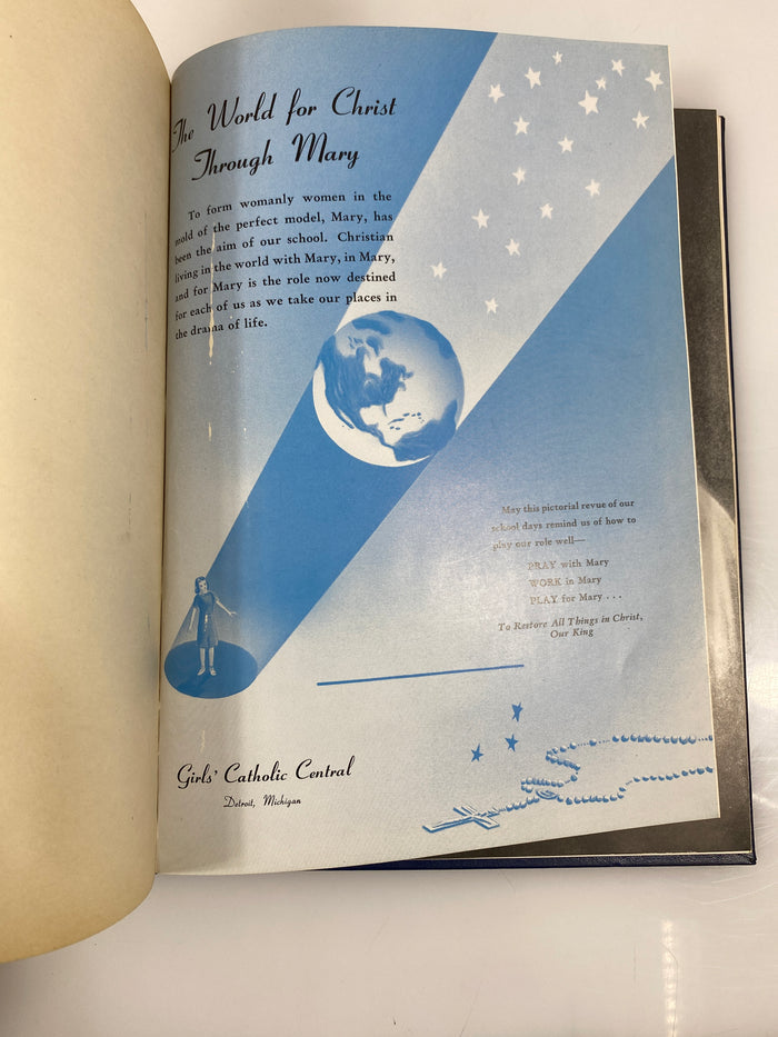 1948 Girls Catholic Central Yearbook Detroit MI HC