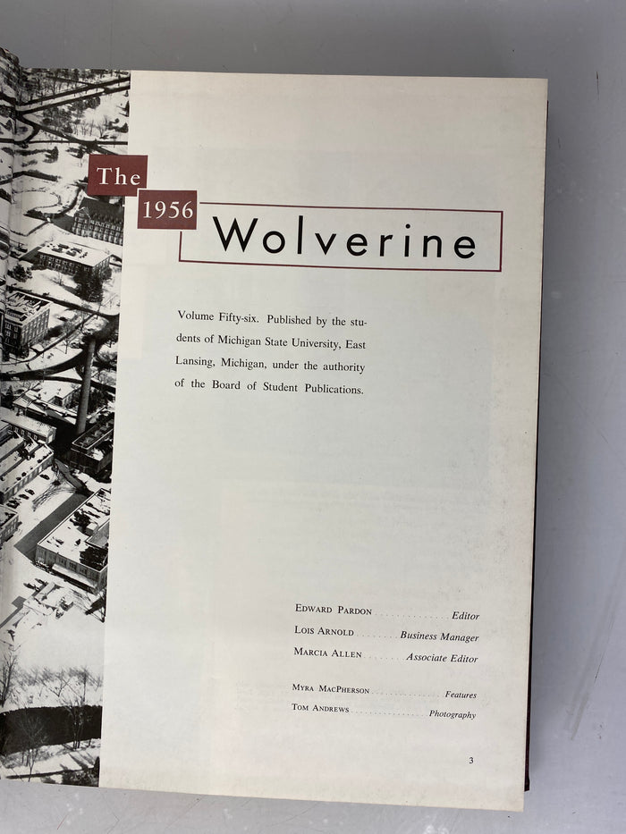 1956 Michigan State University Yearbook Wolverine