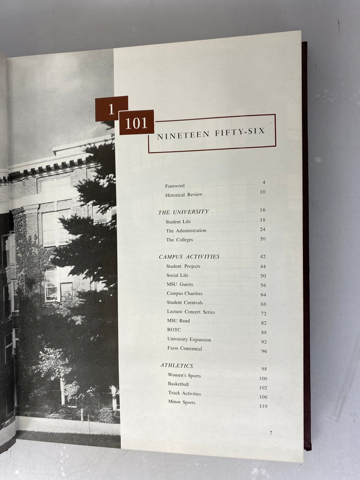 1956 Michigan State University Yearbook Wolverine