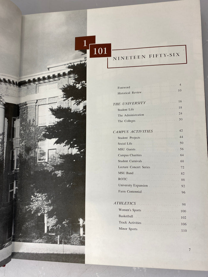 1956 Michigan State University Yearbook Wolverine