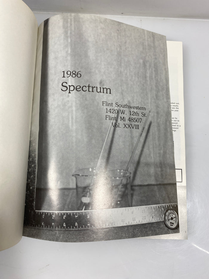 1986 "Spectrum" Flint Southwestern High School Yearbook Flint, MI HC