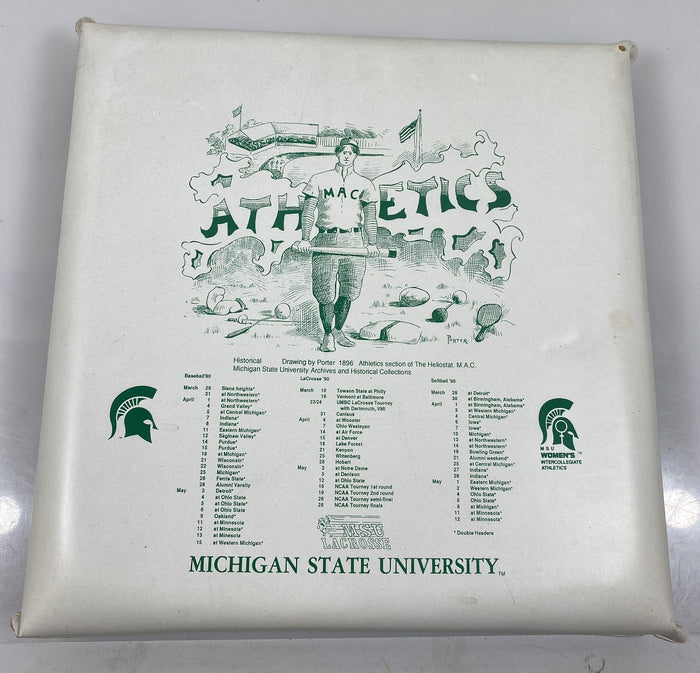 1990s MSU Spartans Seat Cushion Stadium Pad Green Portable Cushion