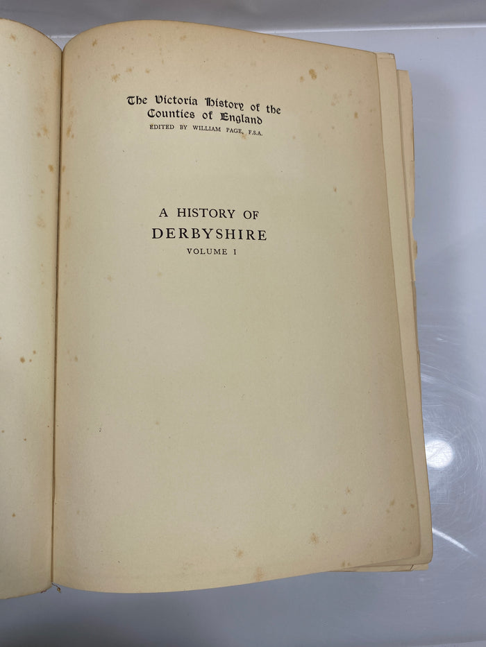 2 Vol. Set: History of the County of Derby 1905-07 Ex-Library HC