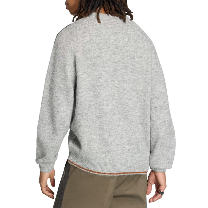 Adidas	3-Stripes Fluffy Knit Crew Sweatshirt
