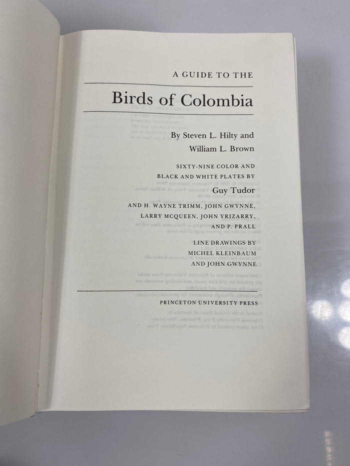 A Guide to the Birds of Colmbia Hilty/Brown Ex-library 1986 HC