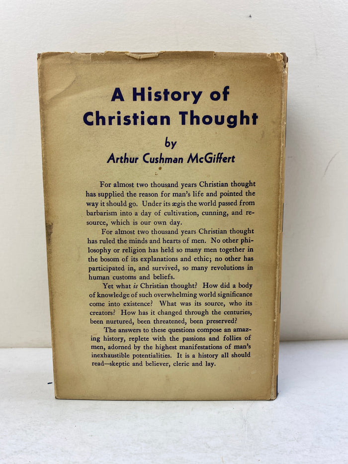 A History of Christian Thought Vol. I by McGiffert 1949 HCDJ