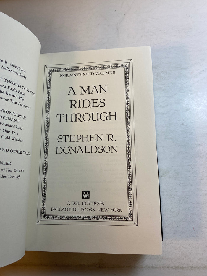 A Man Rides Through Stephen Donaldson HCDJ 1987