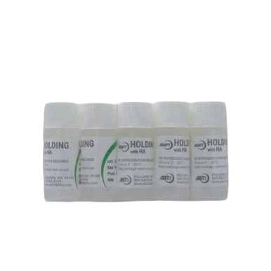 ABT360 Holding Media Adapt with HA,"Five labeled vials with white caps"