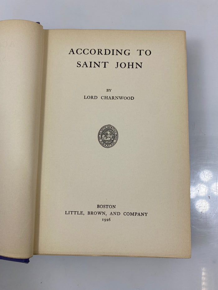 According to Saint John by Lord Charnwood 1926 HC