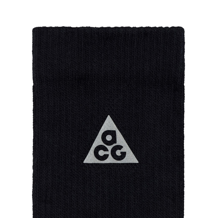 Nike ACG Everyday Elevated Crew Sock (Black / Dark Smoke Grey / Reflective Silver)