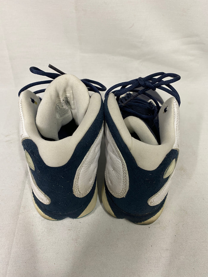 Nike Air Jordan 13 Retro White Obsidian Blue Basketball Shoes Youth Size 7Y