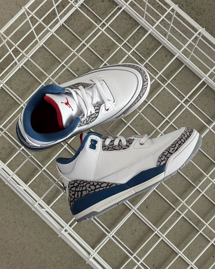 Nike	Air Jordan 3 Retro *True Blue* *PS* onfeet