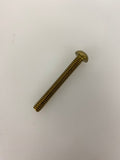 Alma Bolt Company Brass Round Slotted Machine Screw 1/4"-20x2 Count 100