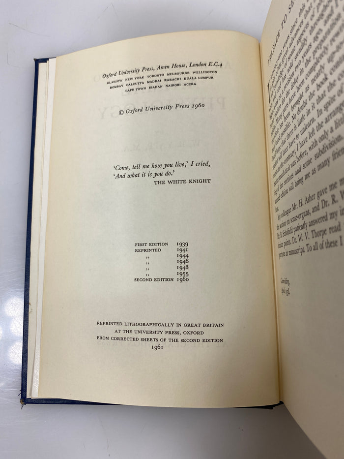 An Introduction to Animal Physiology by Yapp 1960 HC