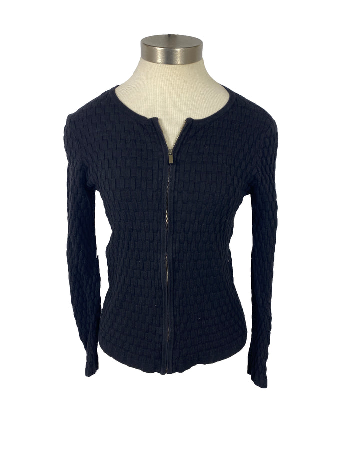 Ann Taylor Black Zip Cardigan Women's Size S