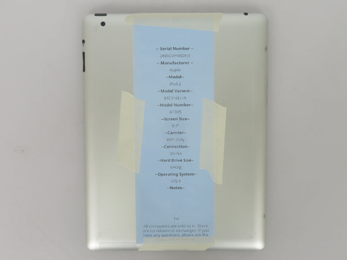 Apple iPad 2 16GB 9.7" WiFi Only A1395