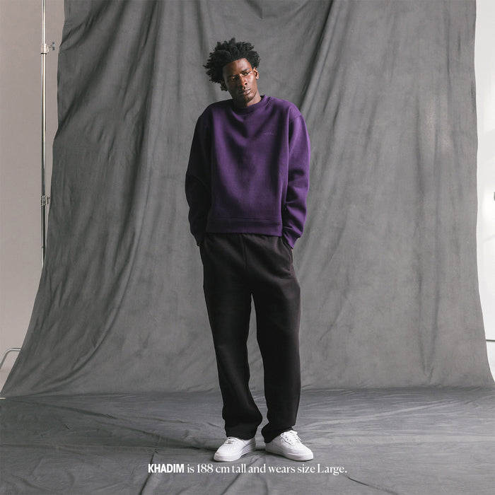 Asphaltgold Essential Crewneck (Purple) onfeet