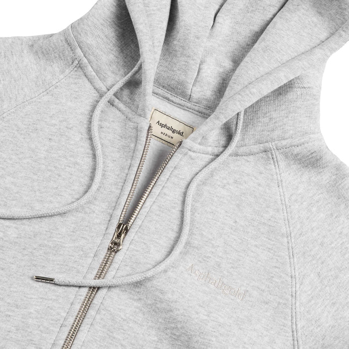 Asphaltgold Essential Zip Hoodie (Heather Grey)