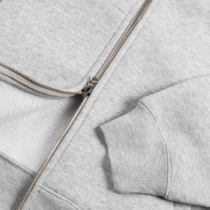 Asphaltgold Essential Zip Hoodie (Heather Grey)