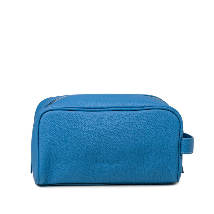 Asphaltgold Leather Toiletry Bag (Royal Blue)