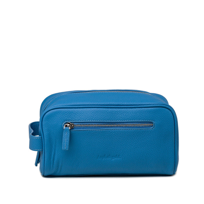 Asphaltgold Leather Toiletry Bag (Royal Blue)