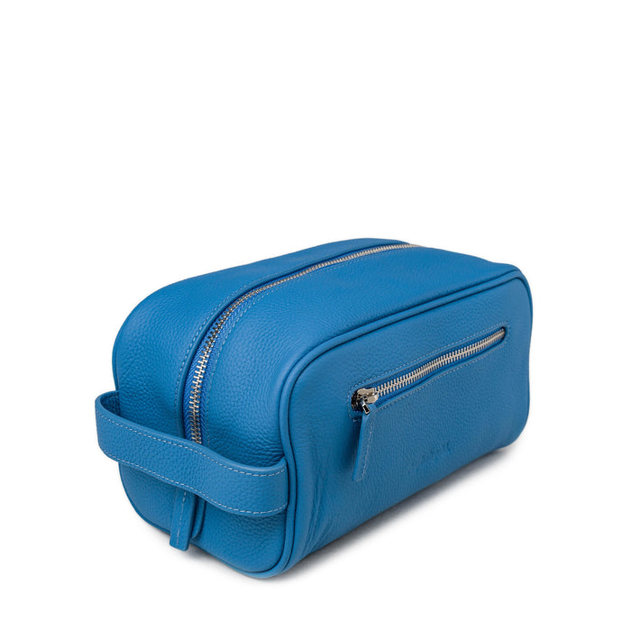 Asphaltgold Leather Toiletry Bag (Royal Blue)