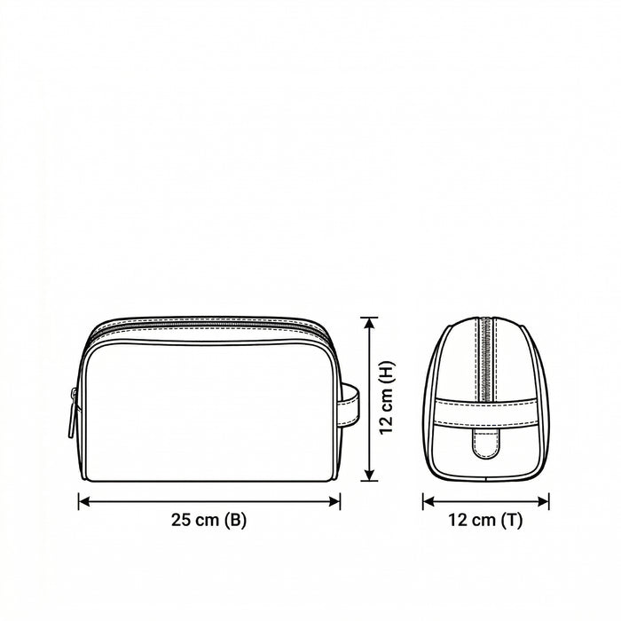 Asphaltgold	Leather Toiletry Bag (Black)