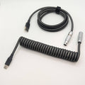 Ausmodshop ProLock Coiled Keyboard Cable - Titanium