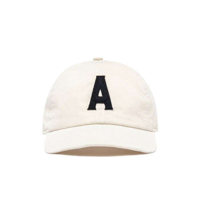 Autry Corduroy Baseball Cap with Logo (Alabaster)