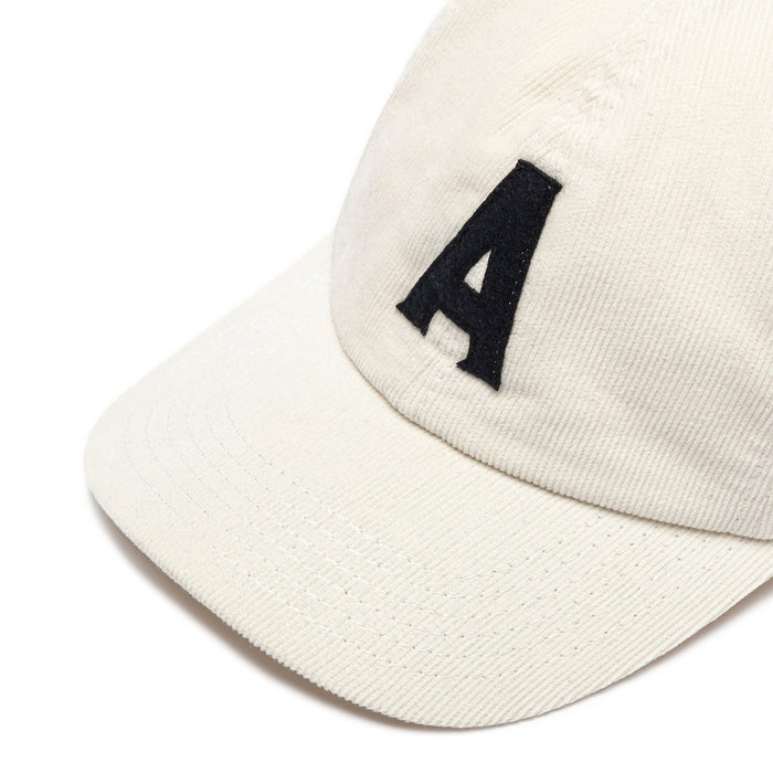 Autry Corduroy Baseball Cap with Logo (Alabaster)