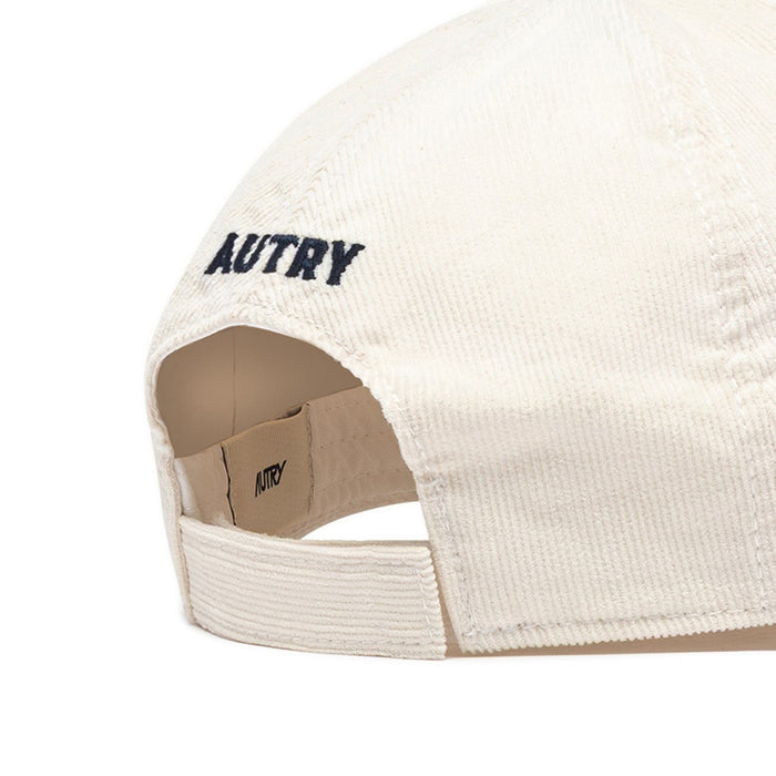 Autry Corduroy Baseball Cap with Logo (Alabaster)