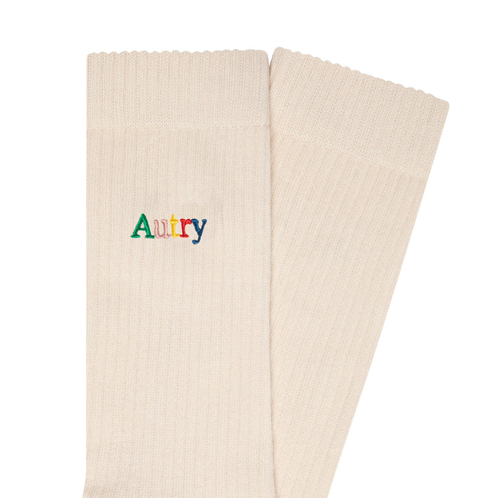 Autry Multicolor Embroidered Logo Socks