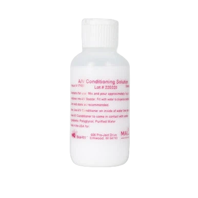 AV Conditioning Solution,"Small white bottle with ribbed screw cap"