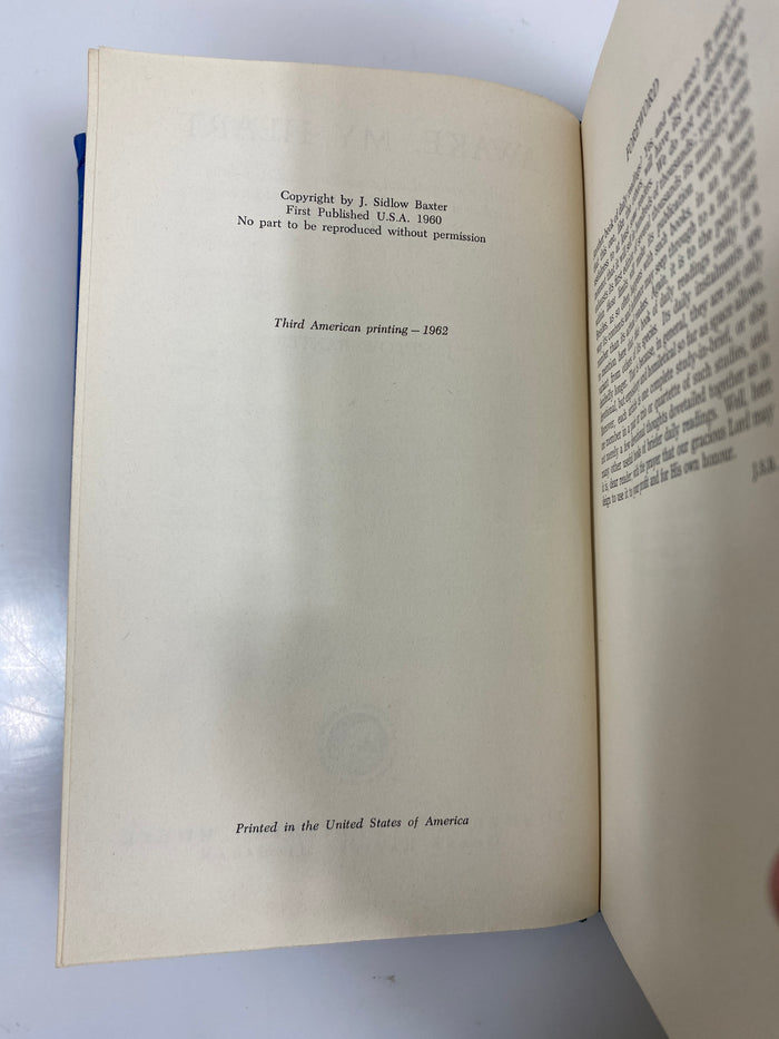 Awake, My Heart by Baxter Zondervan Publishing 3rd US Ed. 1962 HCDJ