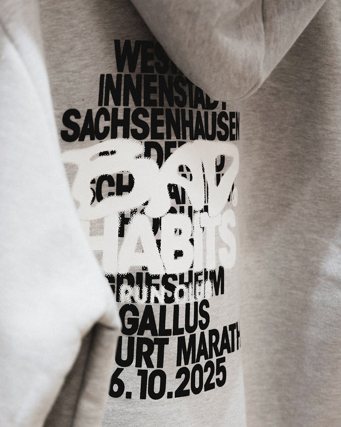 Bad Habits Frankfurt Marathon Hoodie onfeet