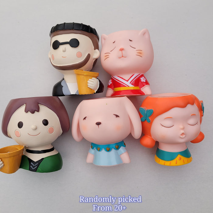 Beginner Gift Box with stylized character planters.