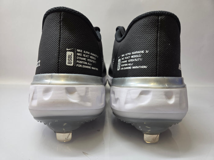 Nike Black Alpha Hurache Elite 3 Low Baseball Cleats Men's Size 9