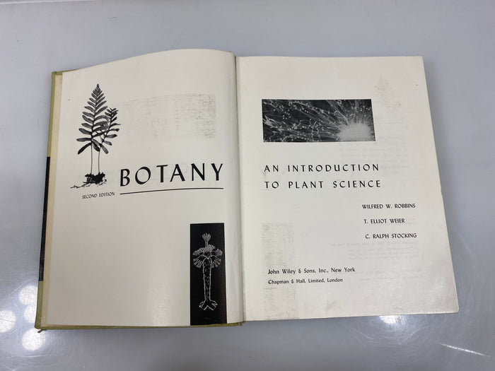 Botany Introduction to Plant Science 2nd Ed. Robbins/Weier/Stocking 1959 HC