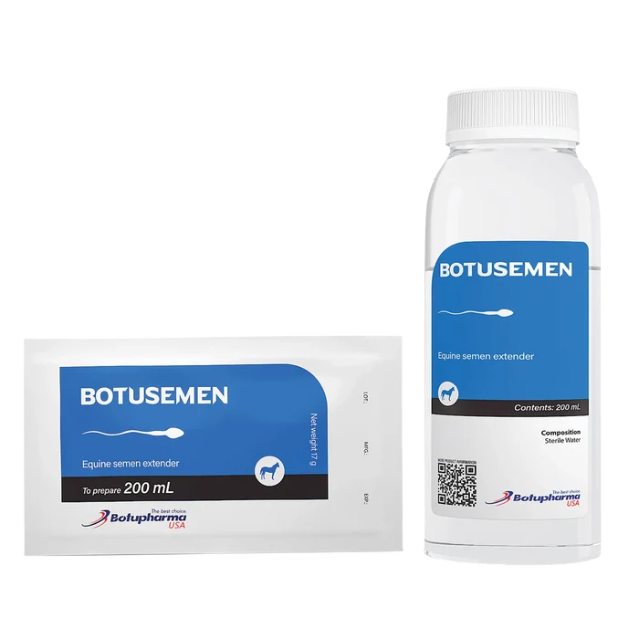 BotuSemen Standard,"Bottle and sachet with blue labels"