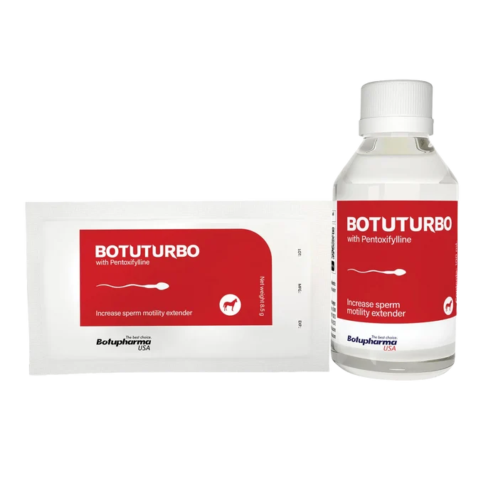 BotuSemen Turbo,"Bottle and foil sachet with red labels"