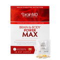 BrainMD Brain & Body Power Max supplement packaging on a white background