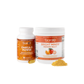 BrainMD BRIGHT MINDS Memory Bundle: two orange bottles and an orange and white container against a transparent background