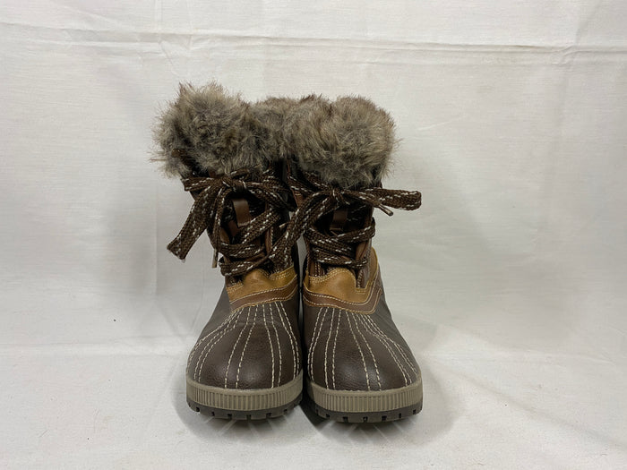 Brown London Fog Winter Duck Boots Women's Size 10