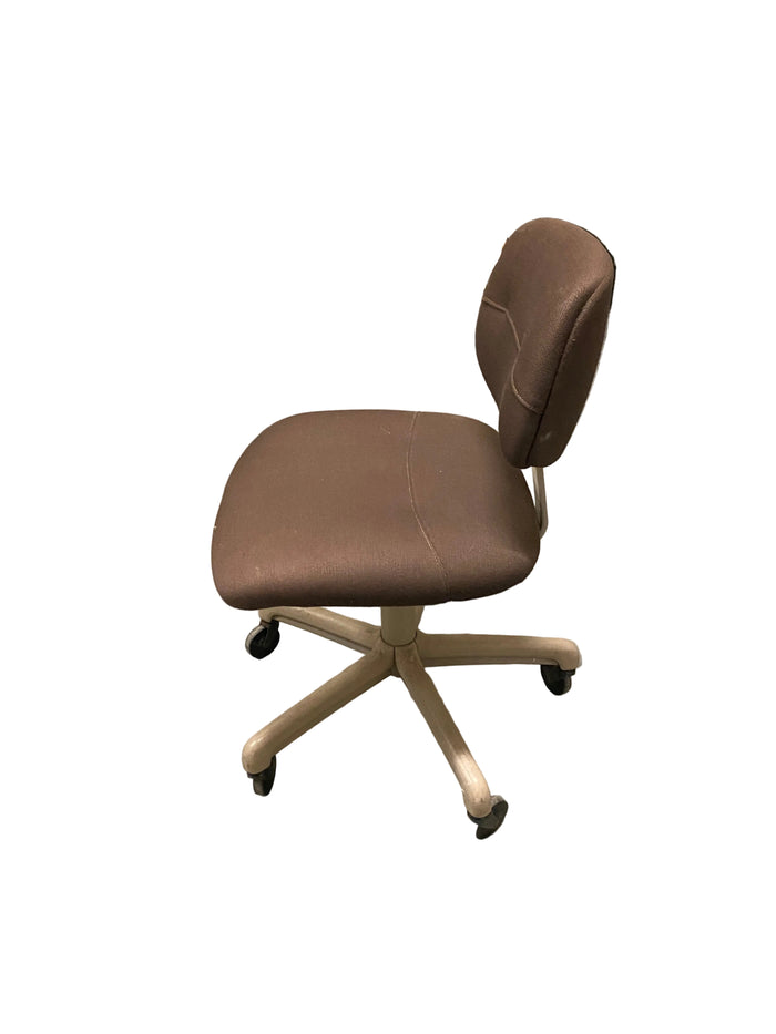 Brown Upholstered Armless Adjustable Chair