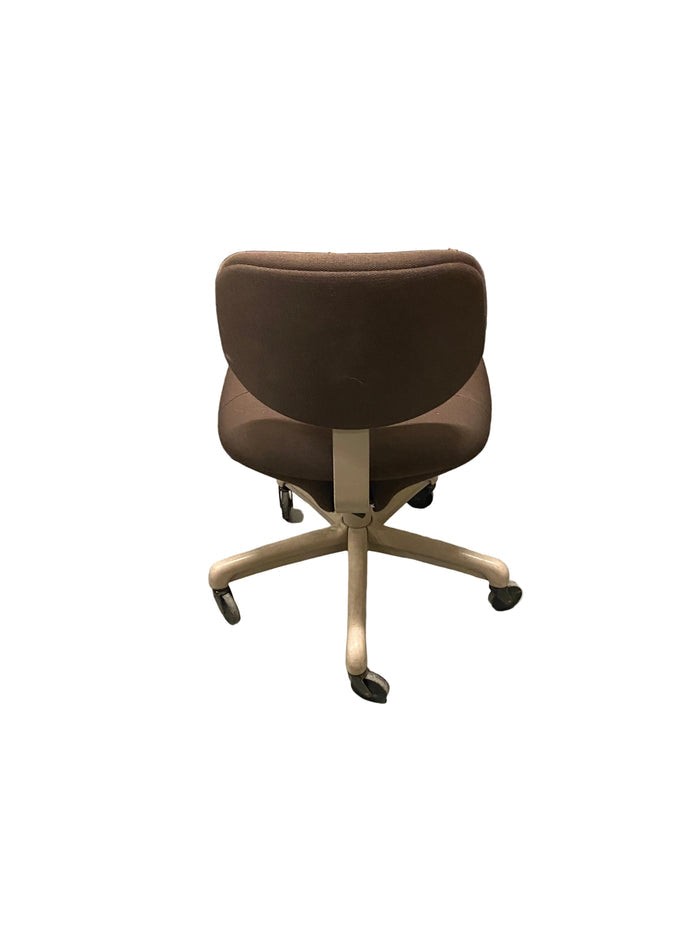 Brown Upholstered Armless Adjustable Chair
