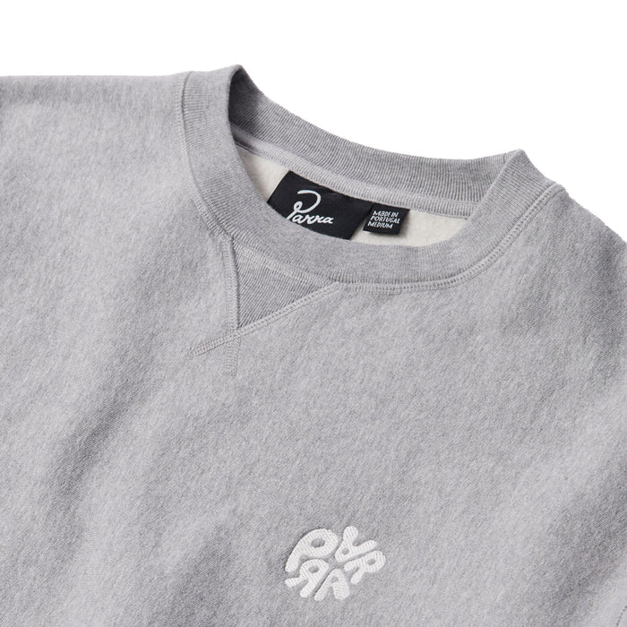 By Parra Balloon Logo Cross-Grain Crew Neck Sweatshirt (Heather Grey)